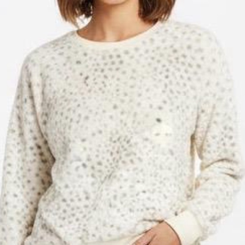 Andrew Marc ivory pullover sweater adult size M‎ animal print NWOT